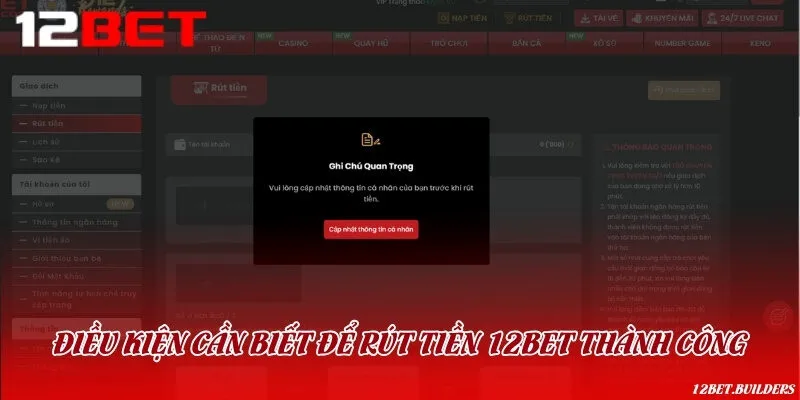 Những điều kiện đảm bảo giao dịch rút tiền thành công