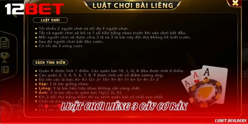 Những quy định cơ bản trong bài Liêng 3 cây